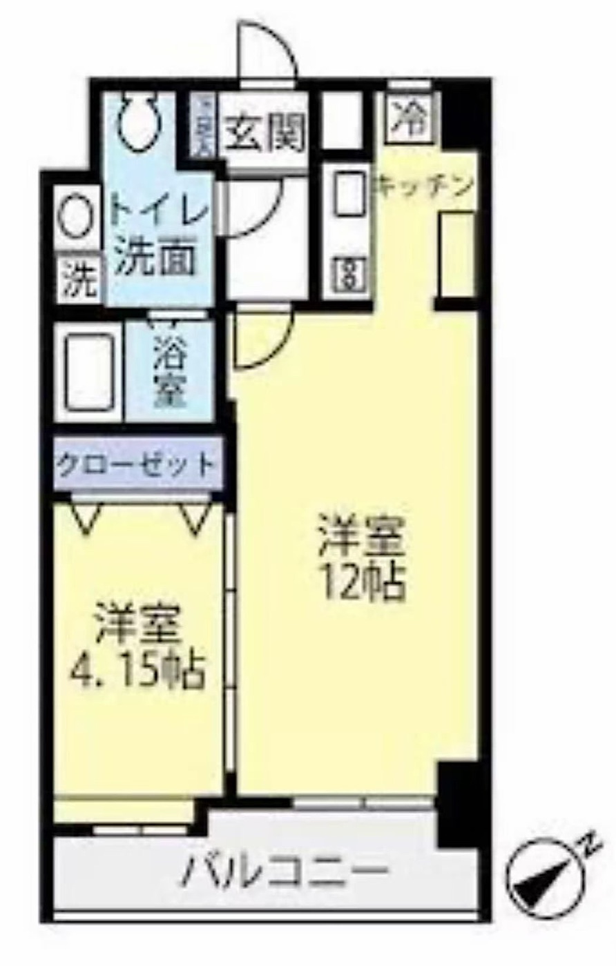 博多区 博多駅東1丁目の1LDK 間取り図
